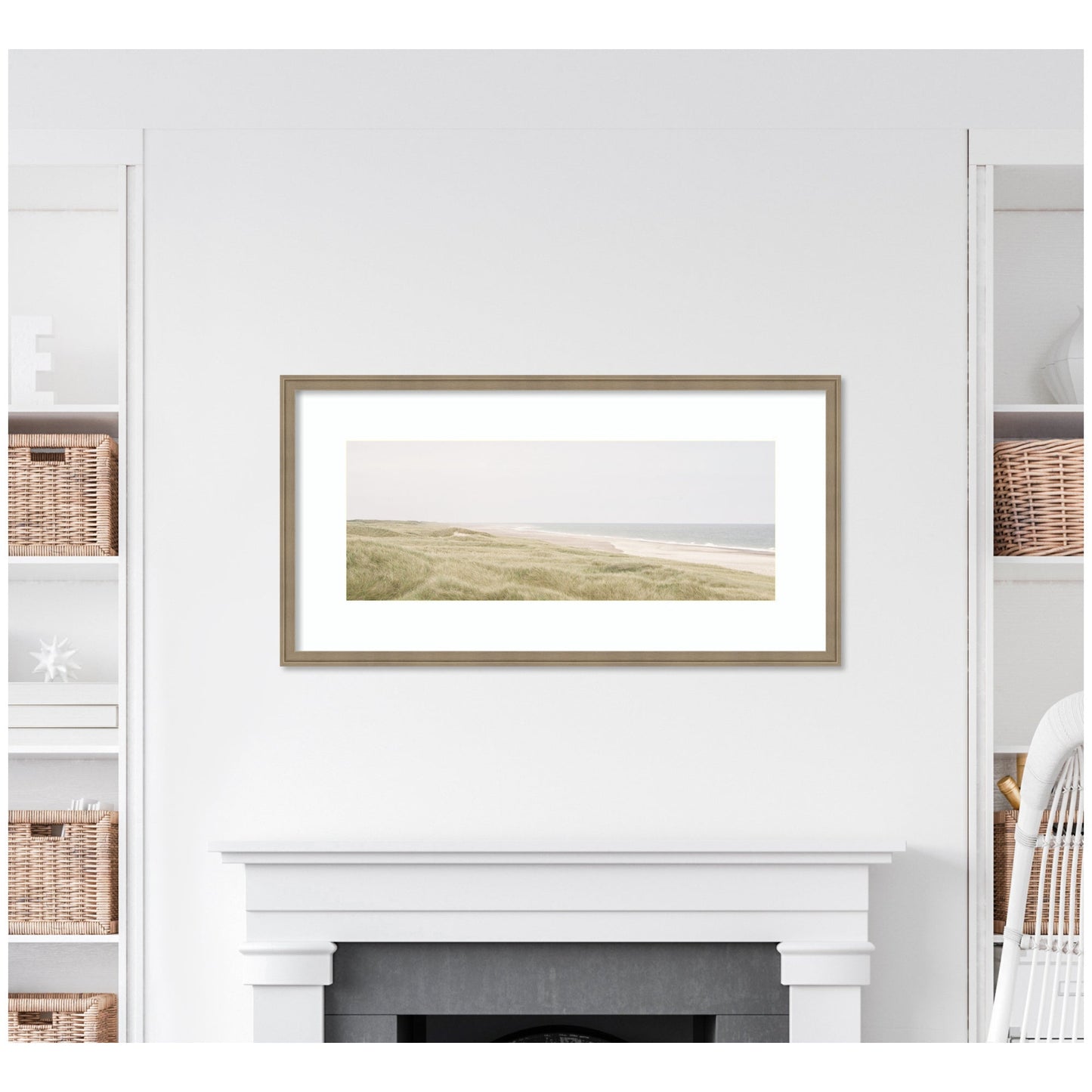 Serene Coastal Shoreline Framed Wall Art