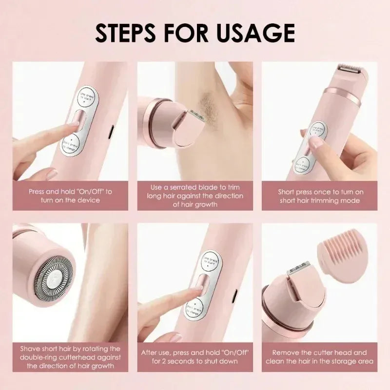 Dual-Head Women’s Electric Shaver – Smooth Skin, Zero Fuss