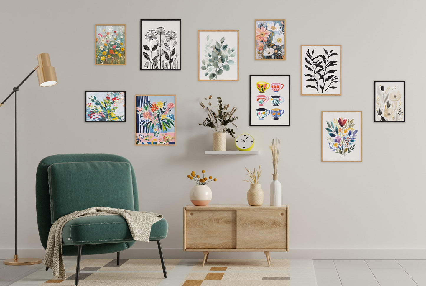 Eucalyptus Watercolor Botanical Framed Wall Art