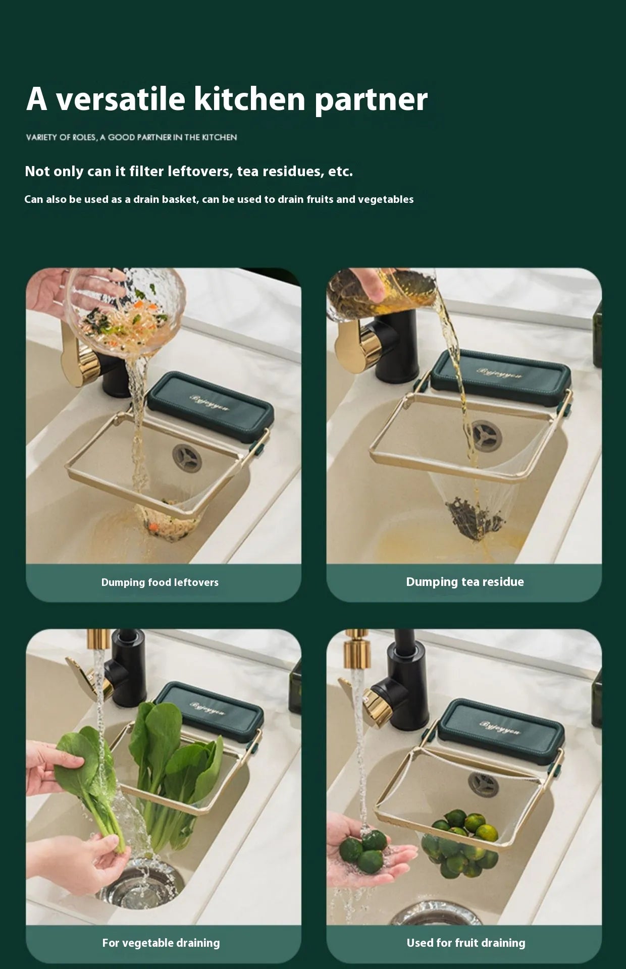 Multifunctional Draining Rack – Declutter & Organize Your Sink Instantly