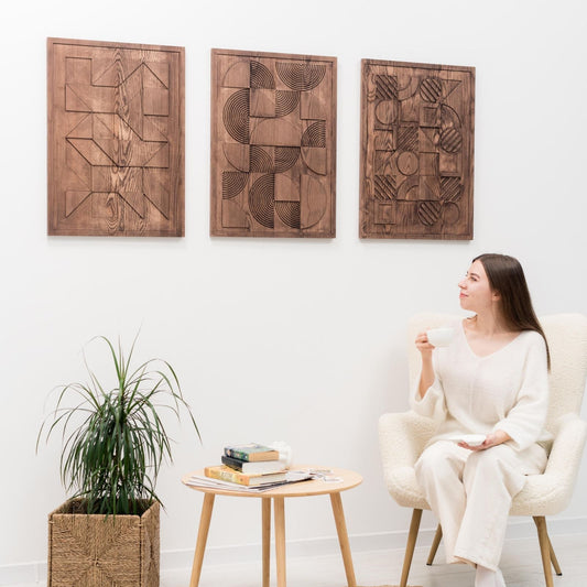 Bauhaus Wood Wall Art - Solid