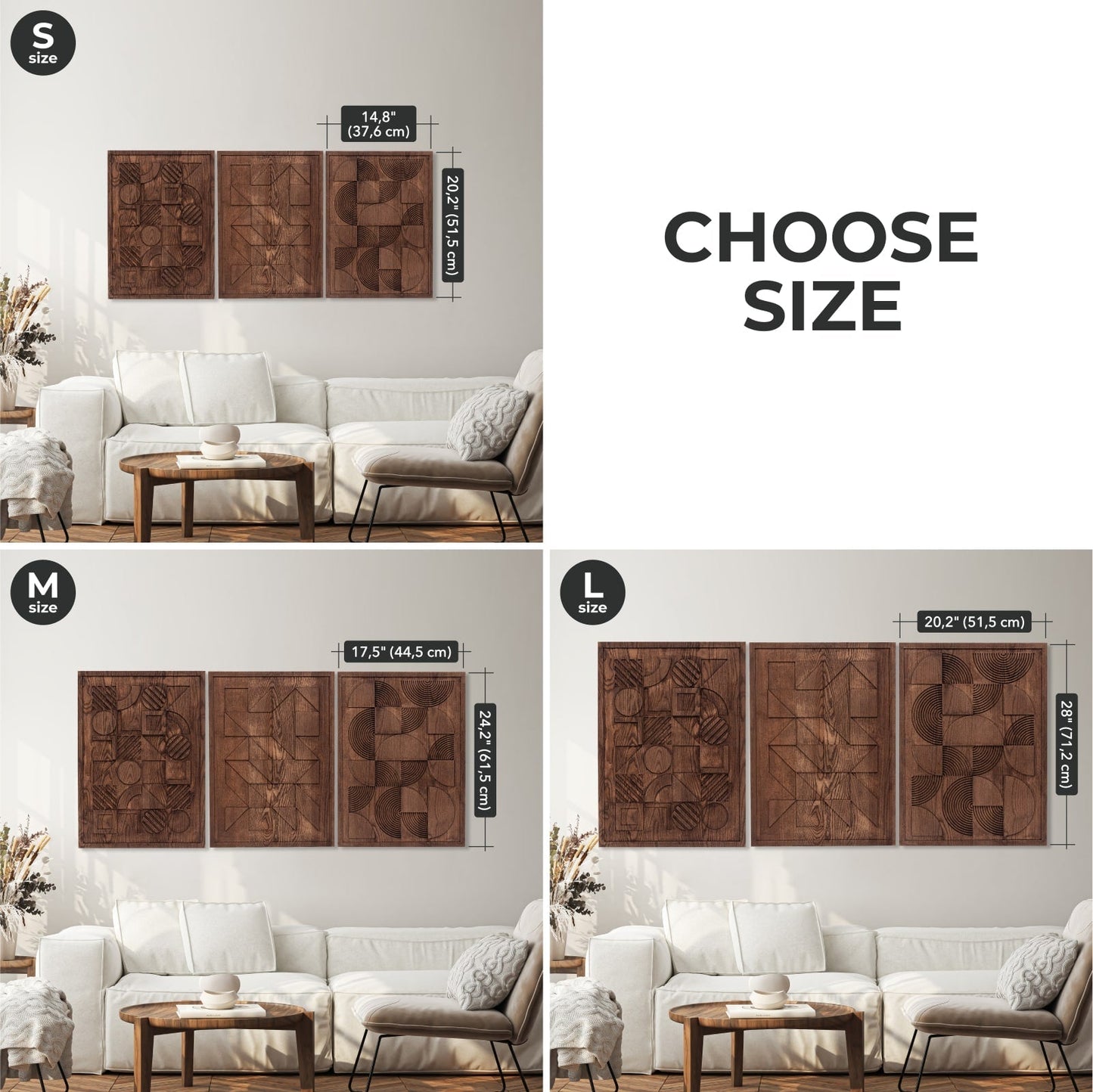 Bauhaus Wood Wall Art - Solid