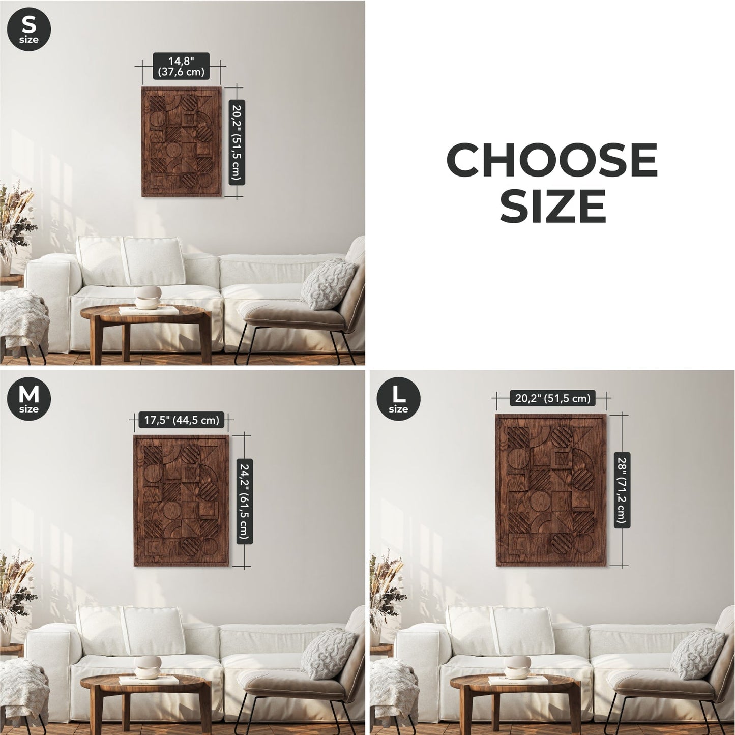 Bauhaus Wood Wall Art - Natural