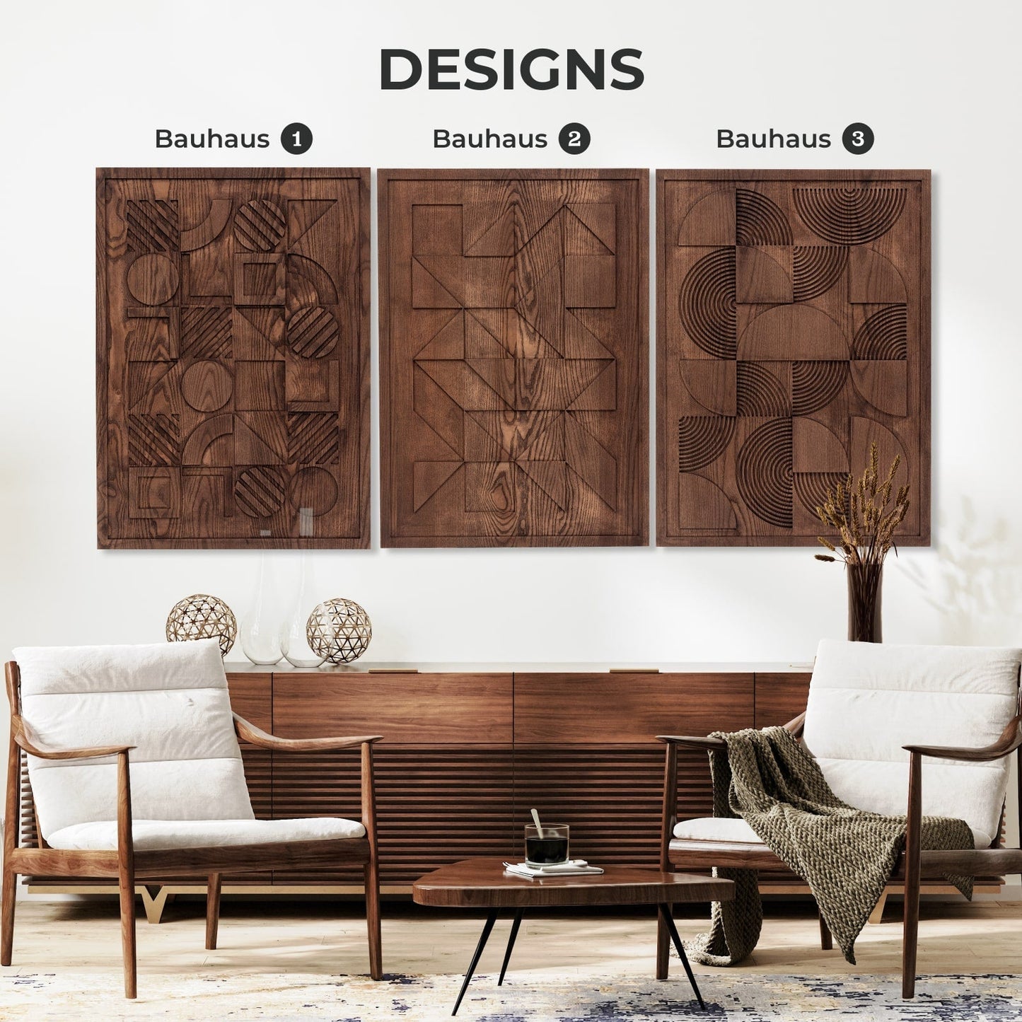 Bauhaus Wood Wall Art - Geometric