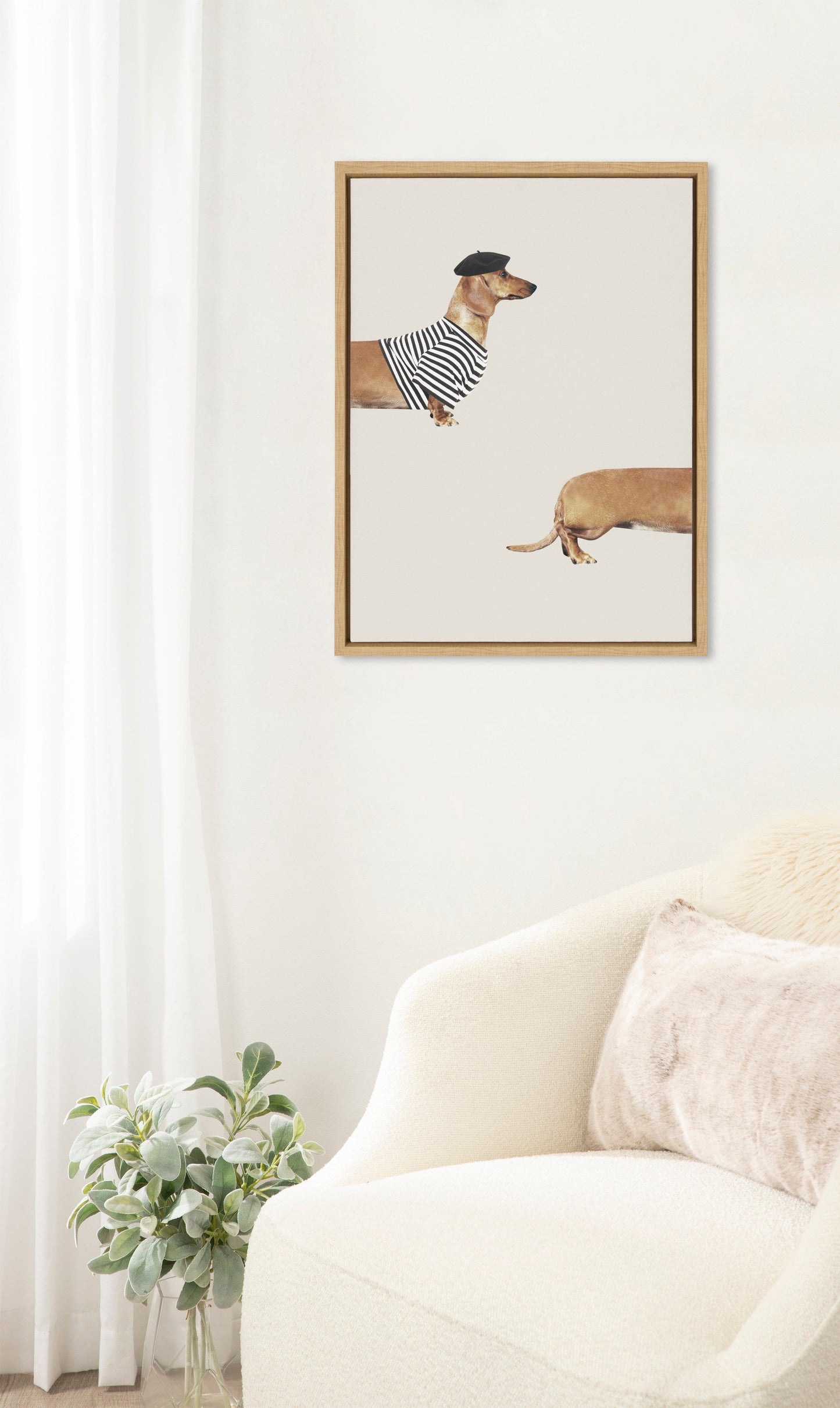 Long Dog Framed Canvas Wall Art