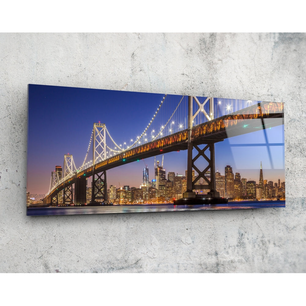 Bridge Glass Wall Art - architectural scene