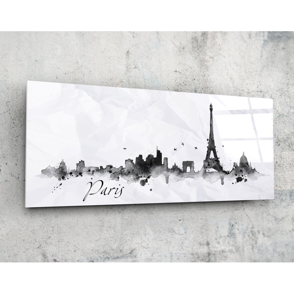 Paris glass wall art