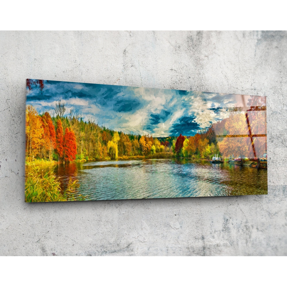 Goal motivational glass wall art