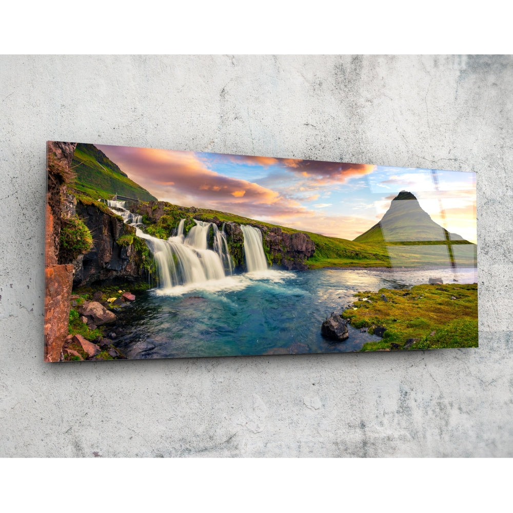 Waterfall Nature Glass Wall Art