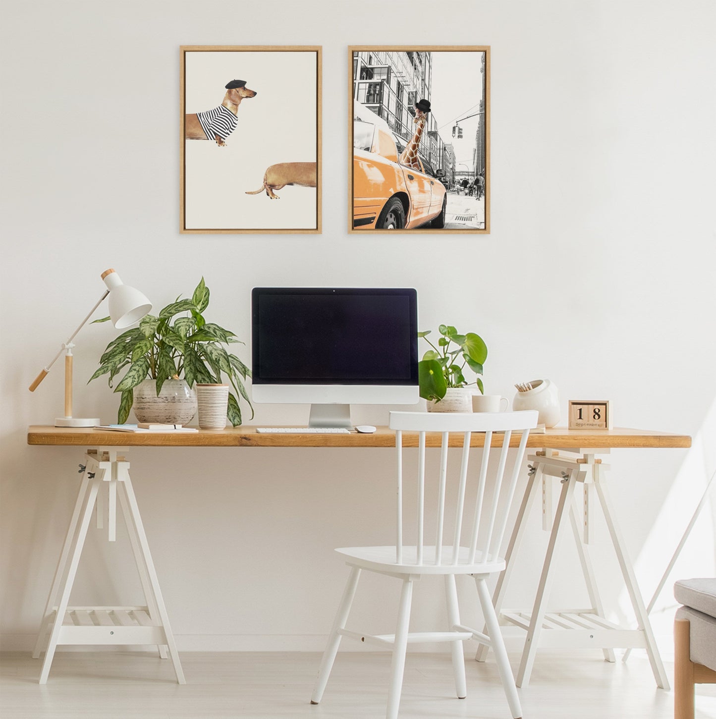 Long Dog Framed Canvas Wall Art