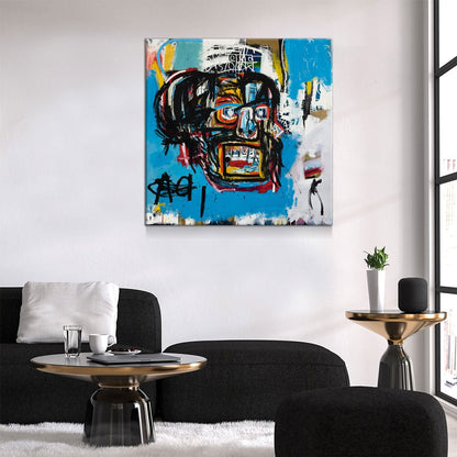 Blue Head Abstract Modern Canvas Wall Art