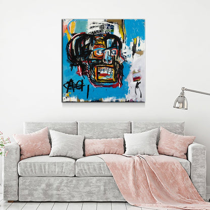 Blue Head Abstract Modern Canvas Wall Art