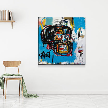 Blue Head Abstract Modern Canvas Wall Art