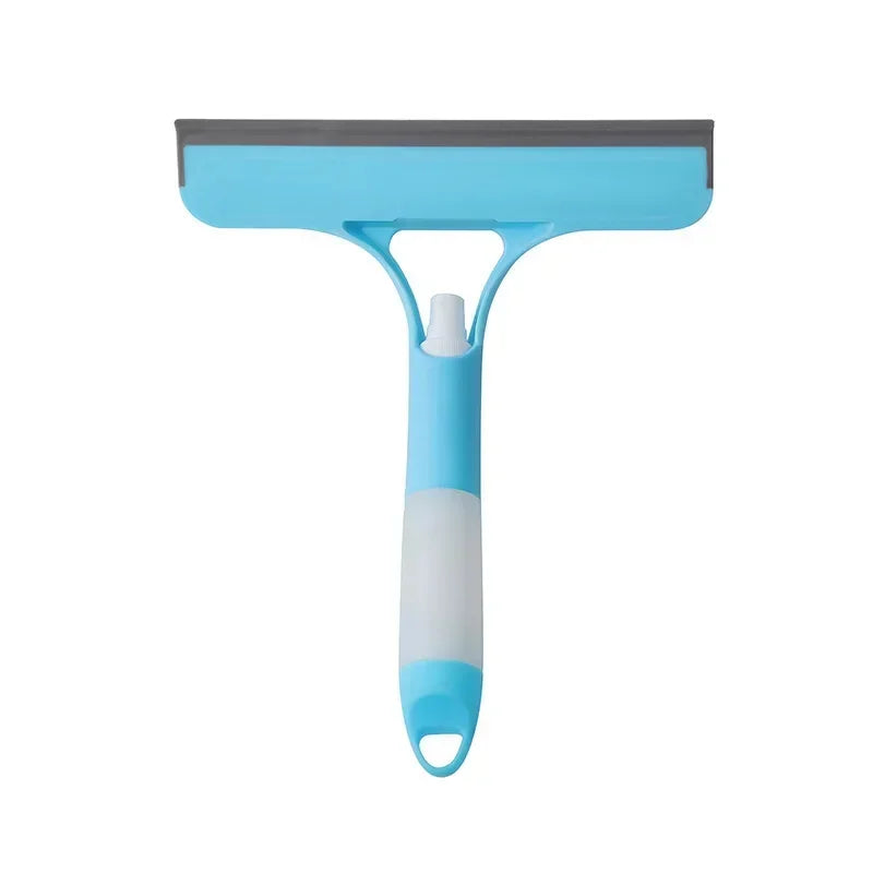blue window cleaning squeegee front view