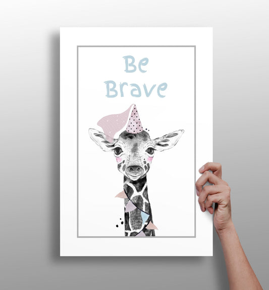 Be Brave aluminum wall art matte finish