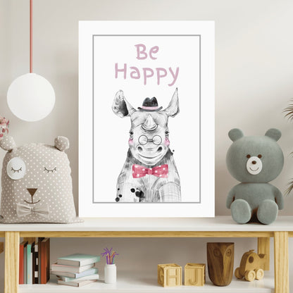 Be Happy Metal Wall Art