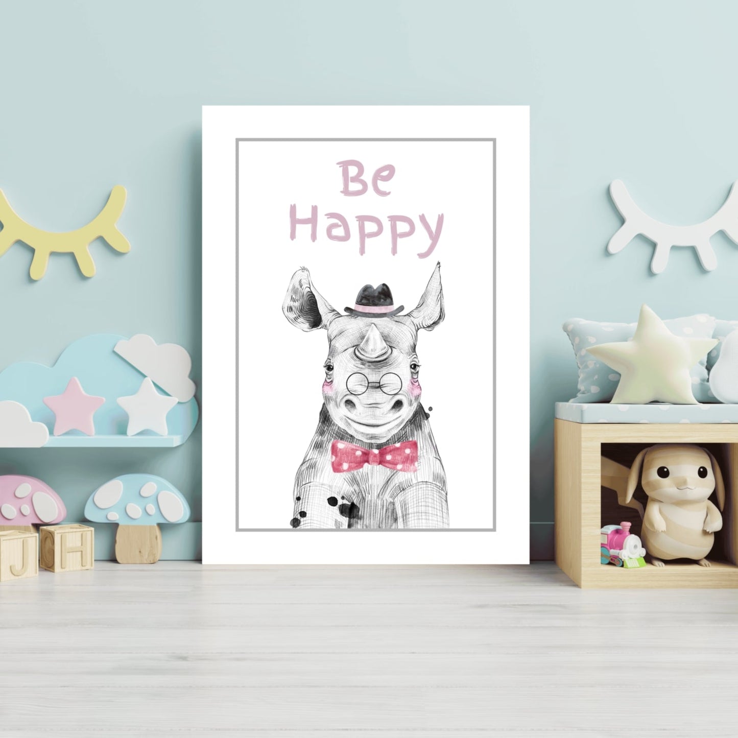 Be Happy Metal Wall Art