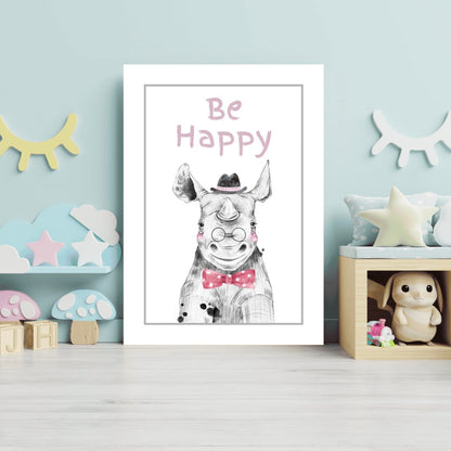Be Happy Metal Wall Art