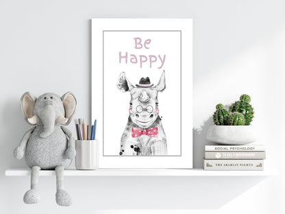 Be Happy Metal Wall Art