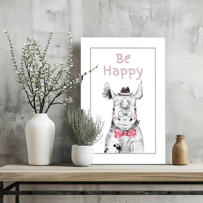 Be Happy Metal Wall Art