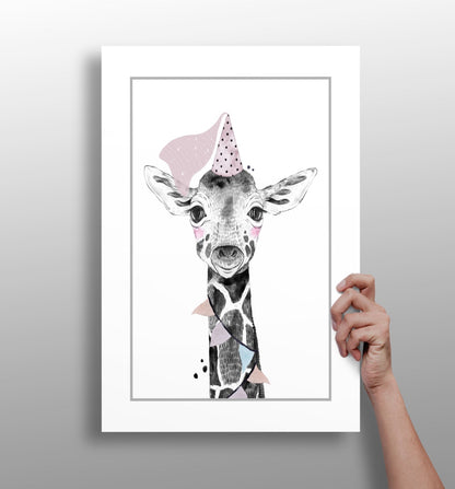 Giraffe aluminum metal wall art set