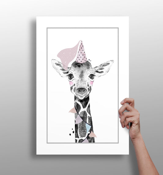 Giraffe aluminum metal wall art set