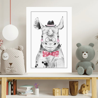 Mr Hippo Metal Wall Art