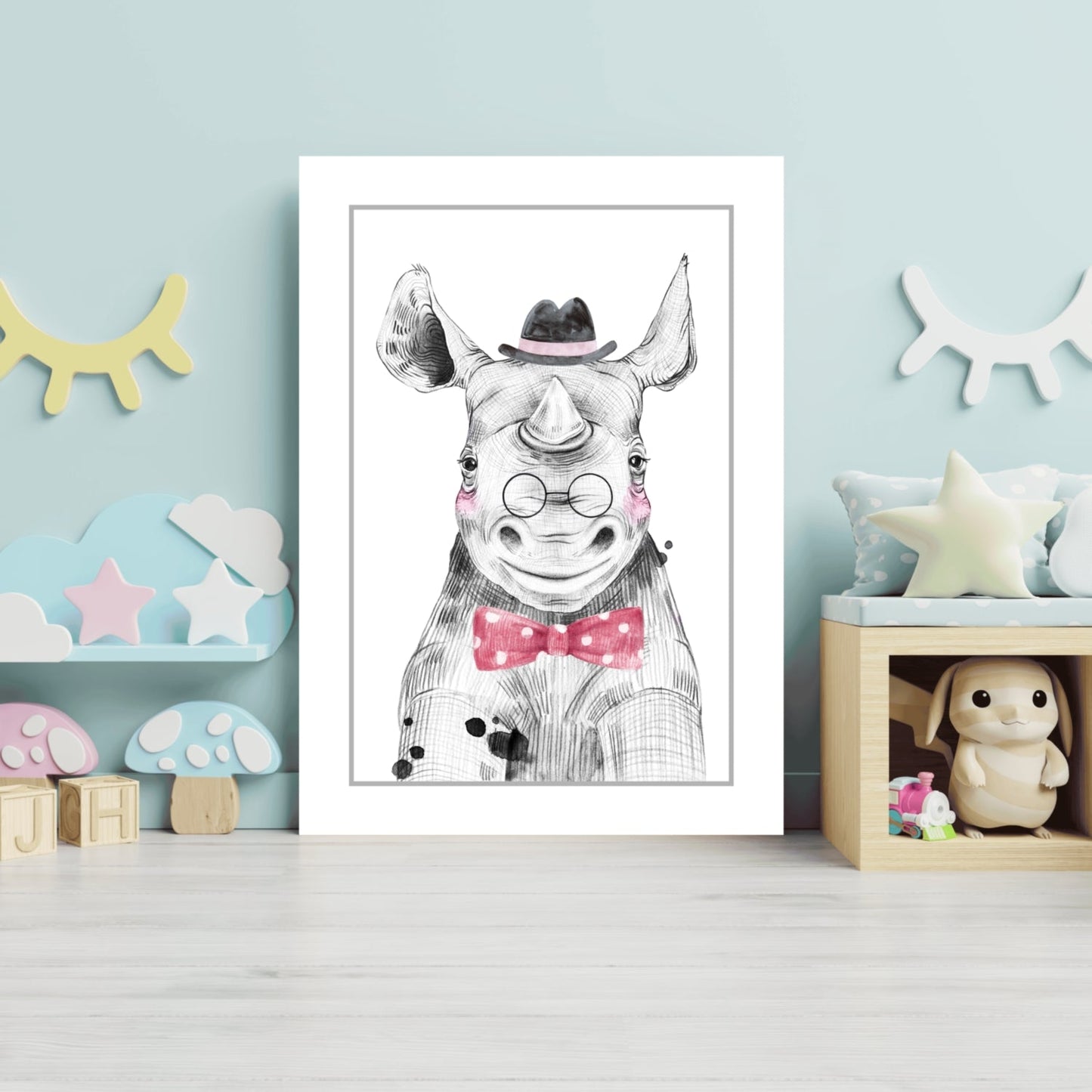 Mr Hippo Metal Wall Art