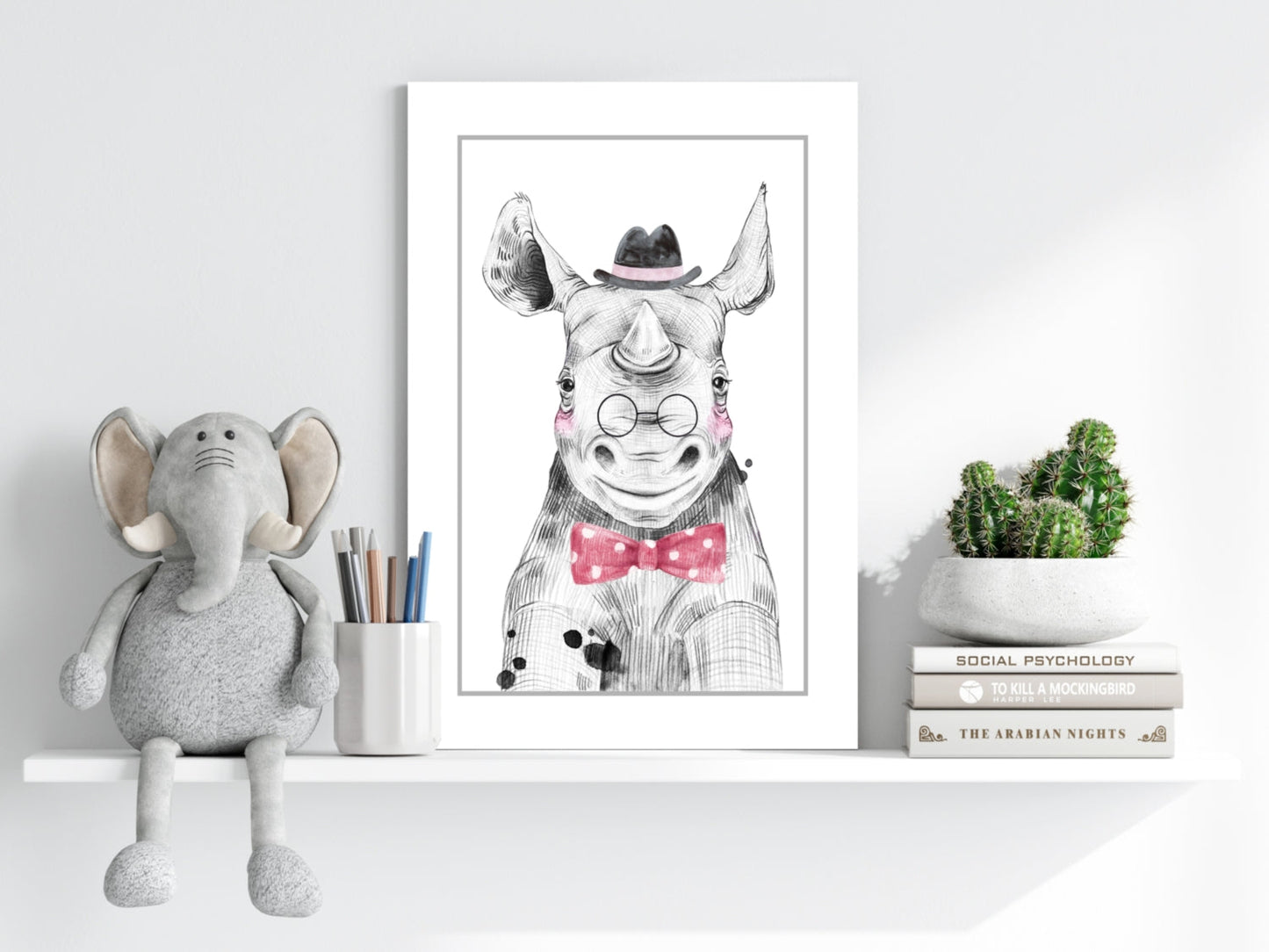 Mr Hippo Metal Wall Art