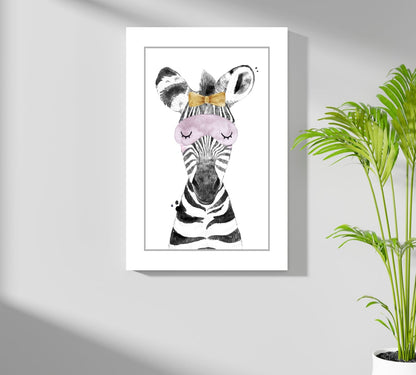 Sleepy Zebra 4-Piece Metal Wall Art Set