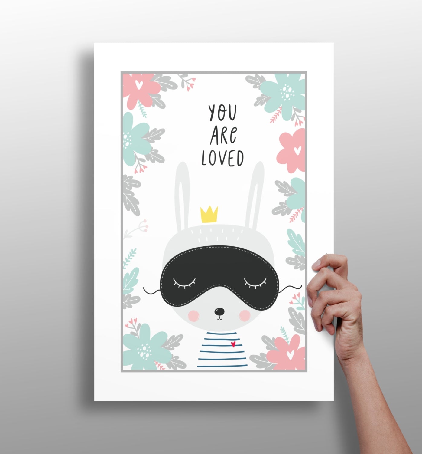 You Are Loved 4-piece aluminum wall art set mounted on a wall