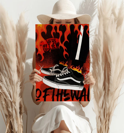 Sneakers Metal Wall Art