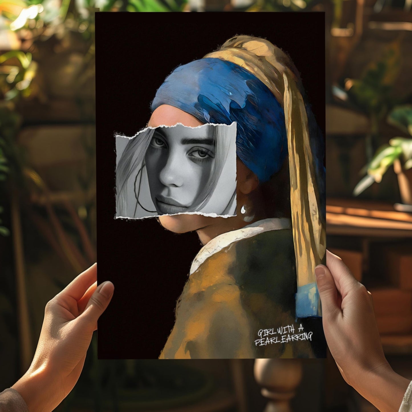 Vermeer Girl with a Pearl Earring Metal Wall Art
