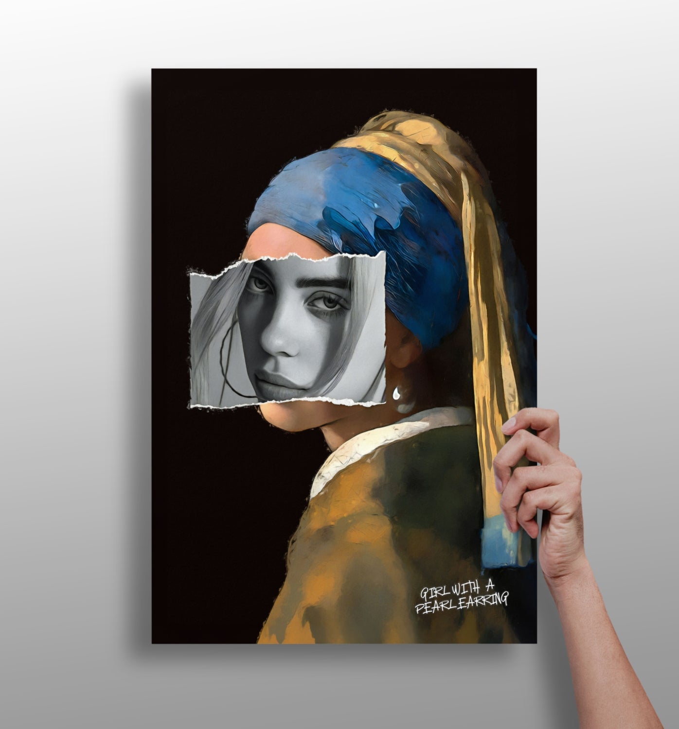 Girl with a Pearl Earring metal wall art 4-piece set