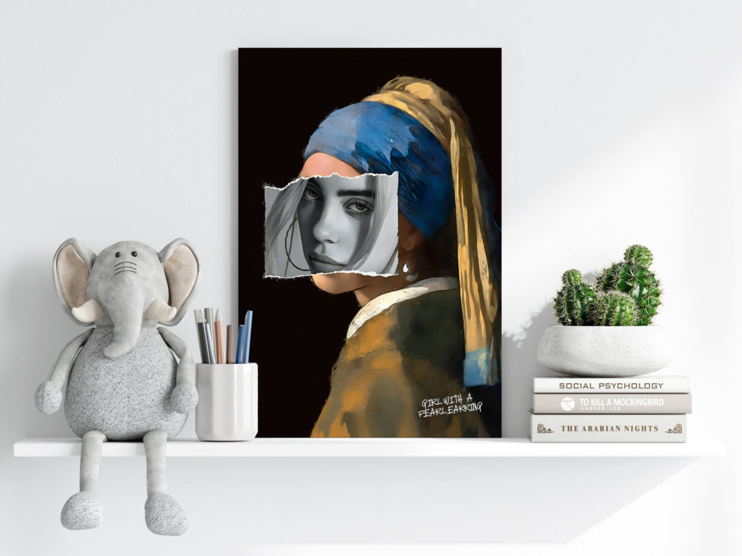 Vermeer Girl with a Pearl Earring Metal Wall Art