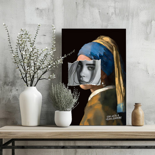 Vermeer Girl with a Pearl Earring Metal Wall Art