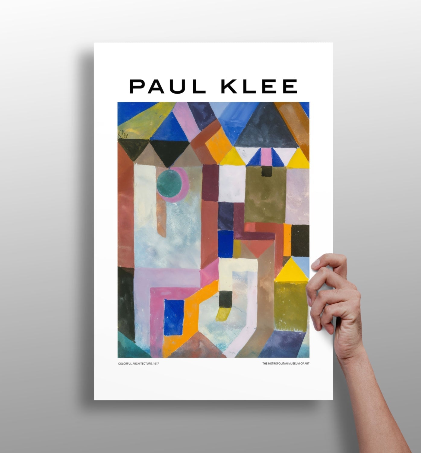 Paul Klee metal wall art print in matte aluminum finish