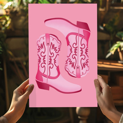 Pinky Boots Metal Wall Art