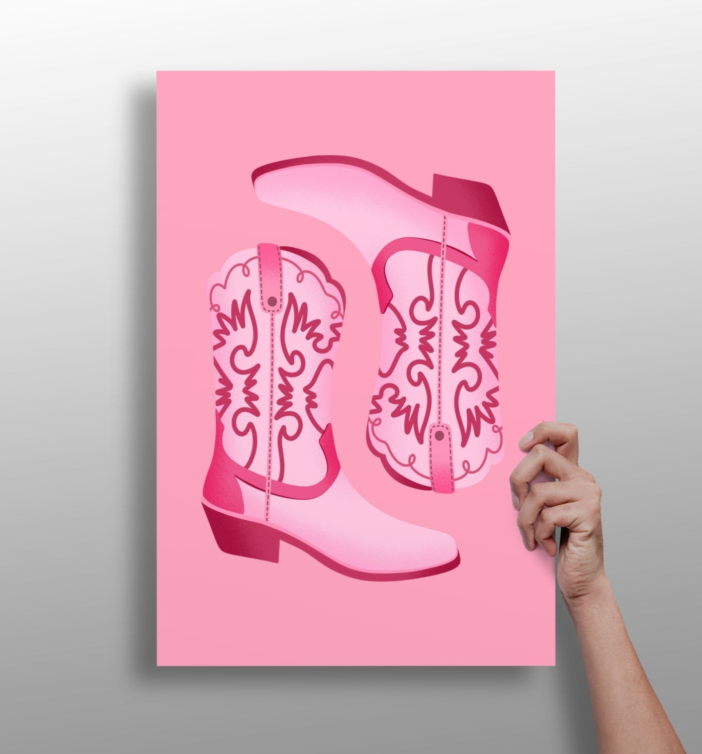 Pinky Boots metal wall art aluminum print
