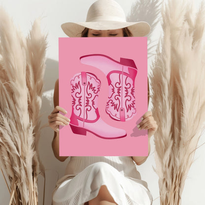 Pinky Boots Metal Wall Art