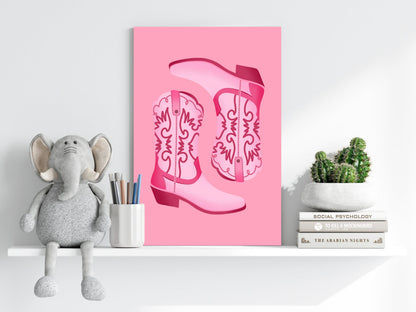 Pinky Boots Metal Wall Art