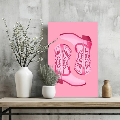 Pinky Boots Metal Wall Art