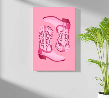 Pinky Boots Metal Wall Art