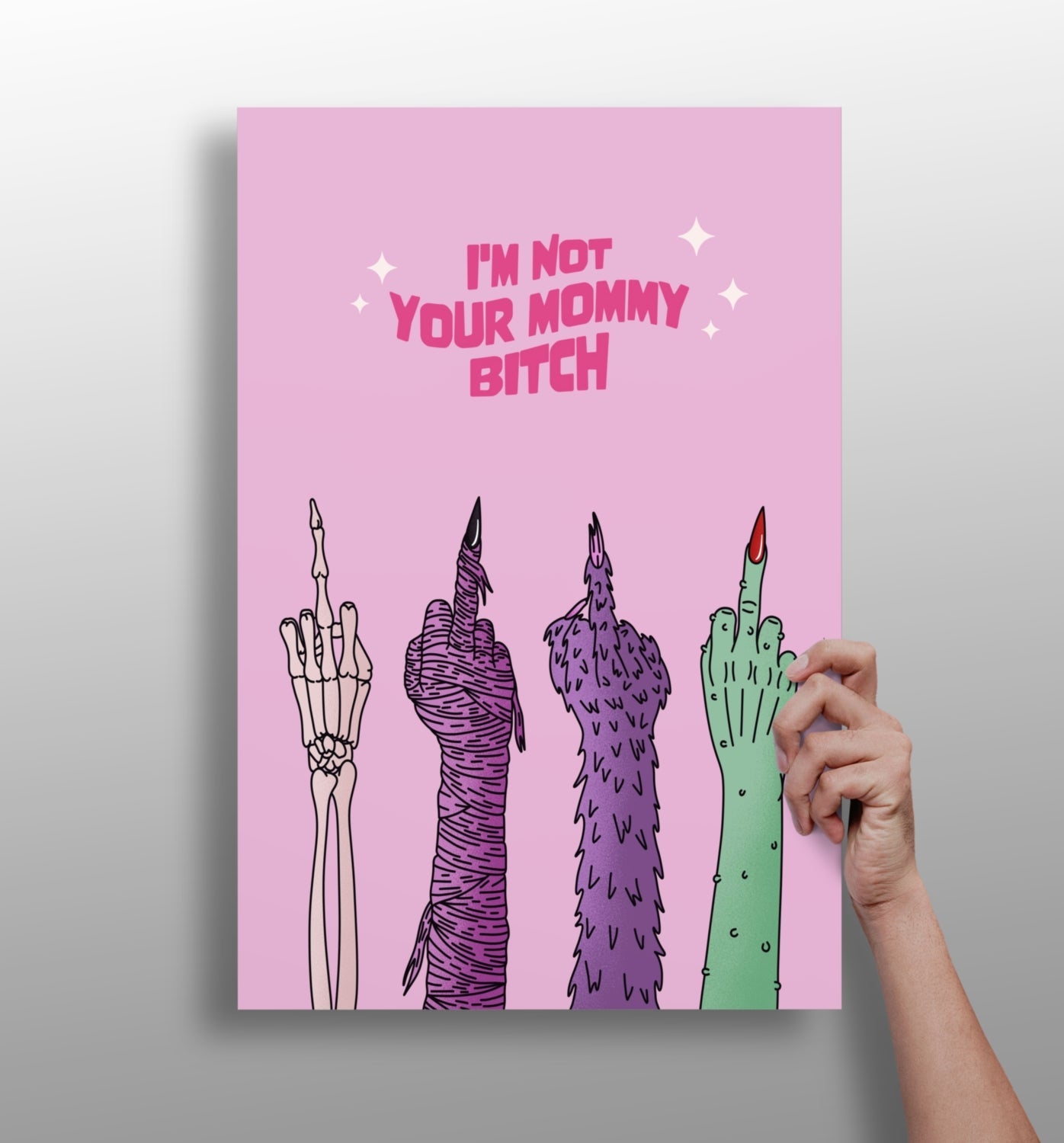 I Am Not Your Mummy metal wall art aluminum print
