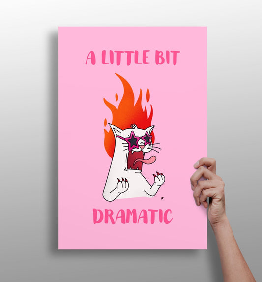 A Little Bit Dramatic aluminum print wall art