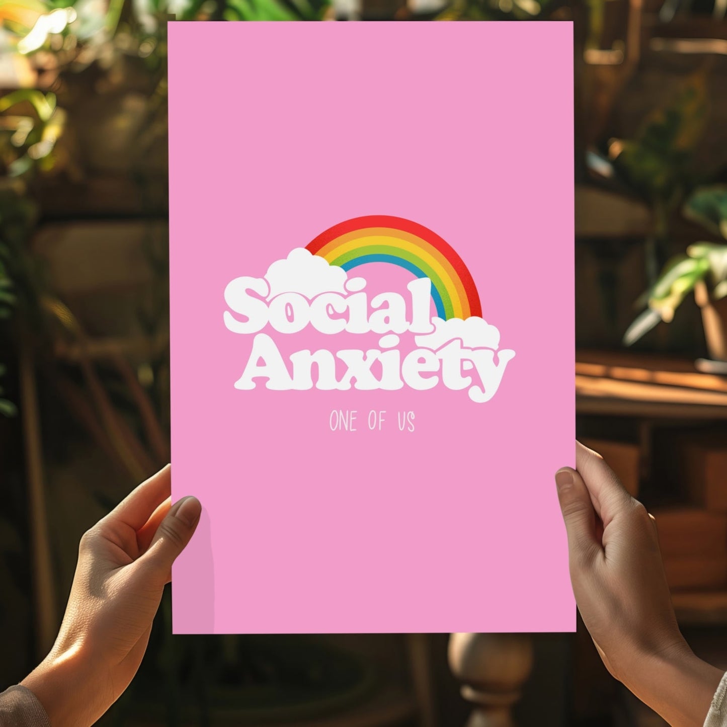 Social Anxiety Metal Wall Art