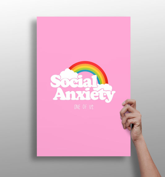 Social Anxiety metal wall art print