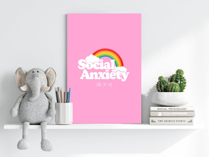 Social Anxiety Metal Wall Art