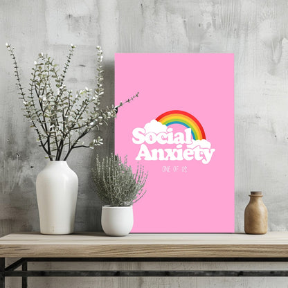 Social Anxiety Metal Wall Art