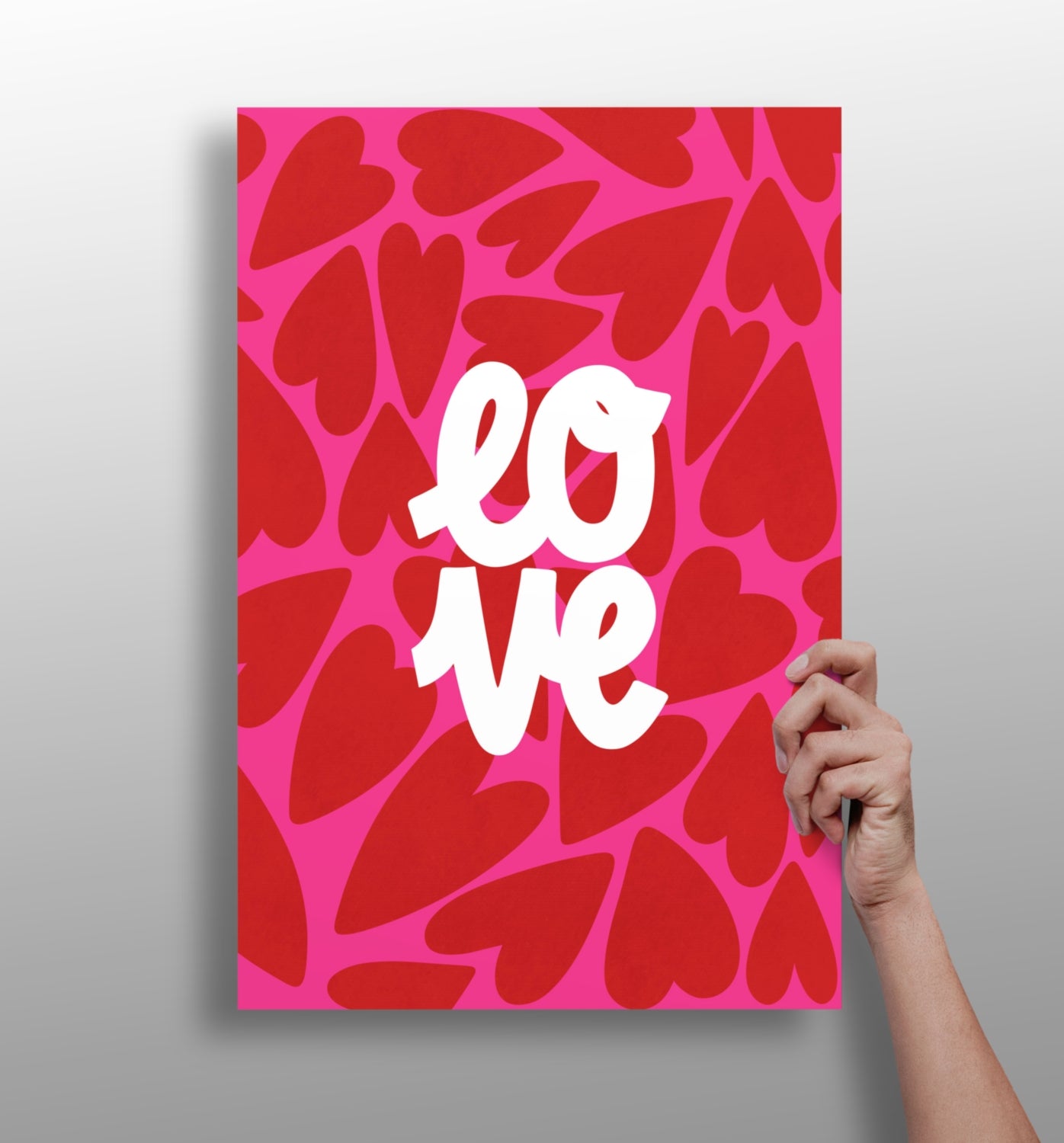 Love aluminum metal wall art print